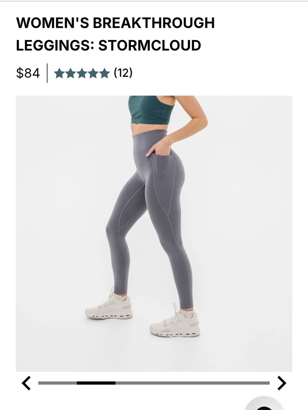 Junk Brand Women's Breakthrough Leggings in Stormcloud Gray Size Small